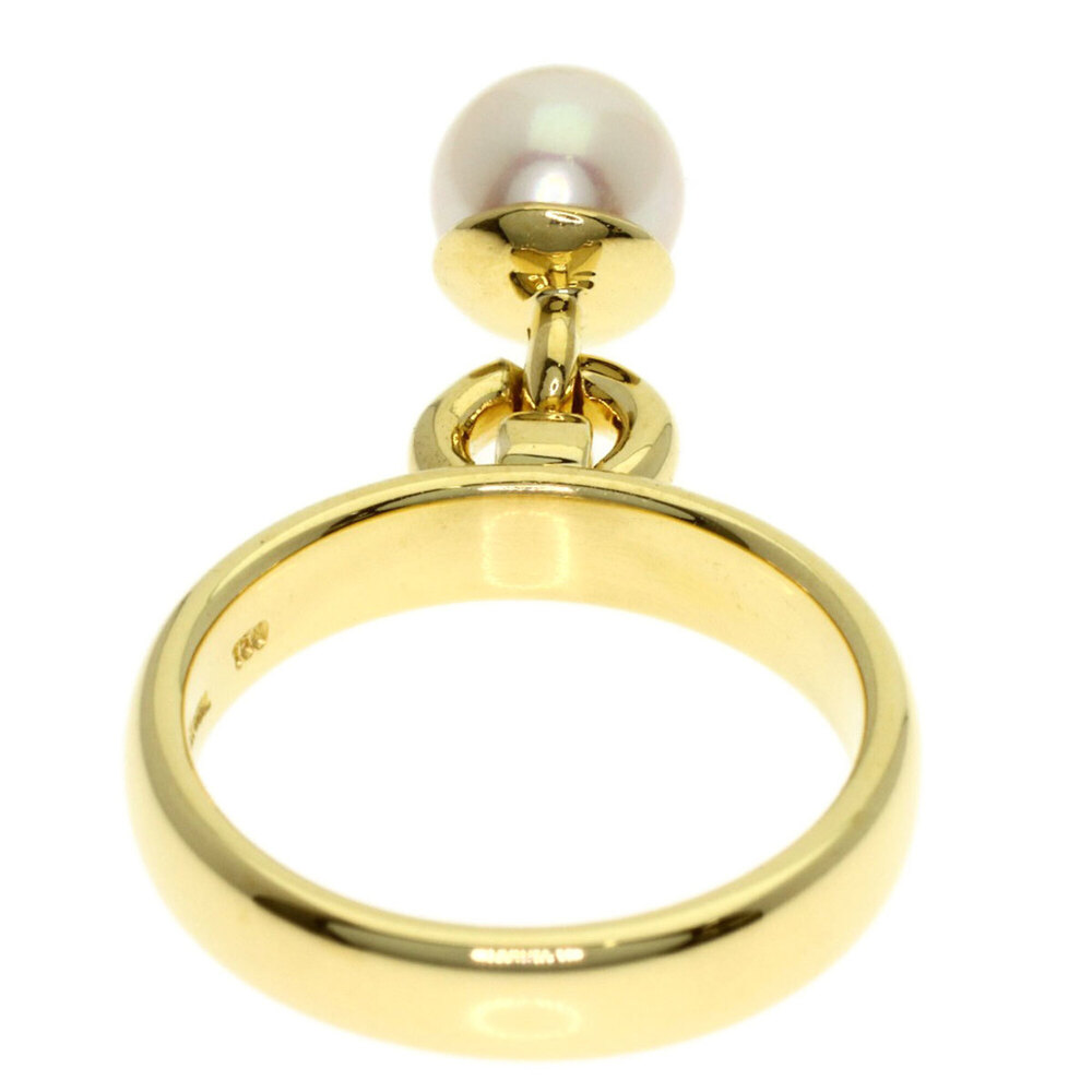 TIFFANY 18k Gold Pearl Ring - Picture 4 of 9